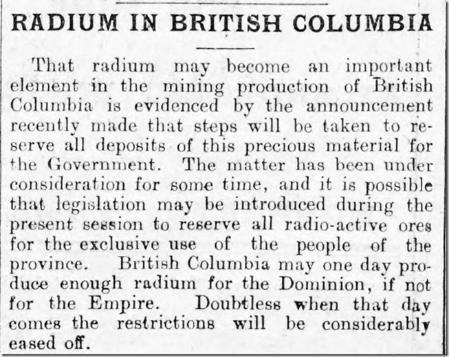 RADIUM IN BRITISH COLUMBIA_1914-03-19_The Amman Valley Chronicle and East Carmarthen News_wales