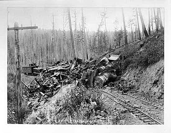 C.P.R. ore train wreck at Phoenix BC2