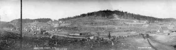 Lower town Phoenix, B.C. Brooklyn Mine [and] Stemwinder Mine  Photograph Wm. Hall Level  Reference code AM54-S4-: LP 196.3 Date(s) 1901-1902  Name of creator Matthews, James Skitt, Major (1878-1970)  Donated by Mr. H.C. Fitz James on Jan. 27, 1953.
