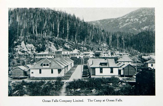 1915 Print Ocean Falls Company Town British Columbia Canada